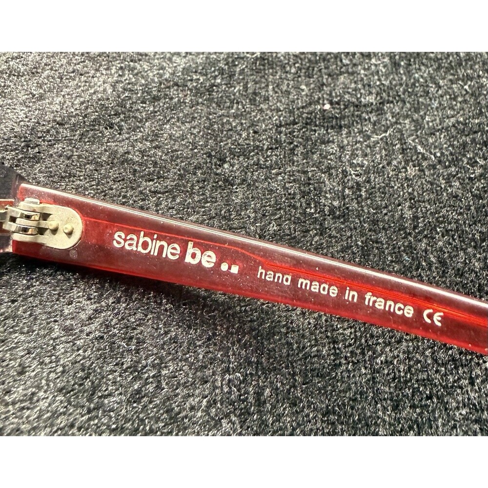 Sabine Be be crazy Eyeglass Frames 48-22 Col 17 Red Clear Handmade France 145 - Picture 7 of 9